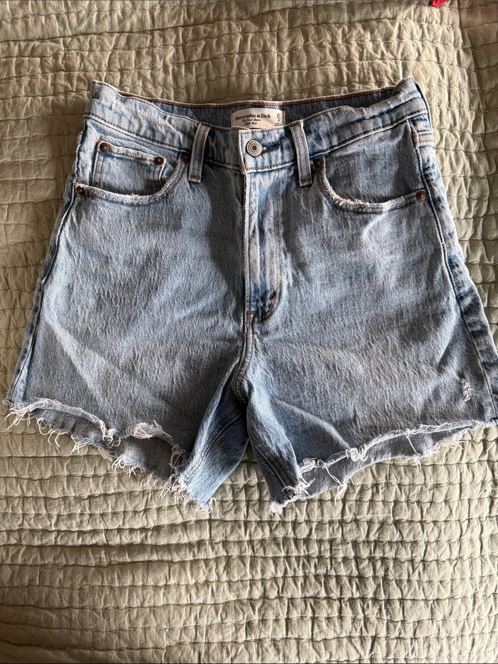 Abercrombie & Fitch Blue Jean Shorts High-Waisted Vintage Style